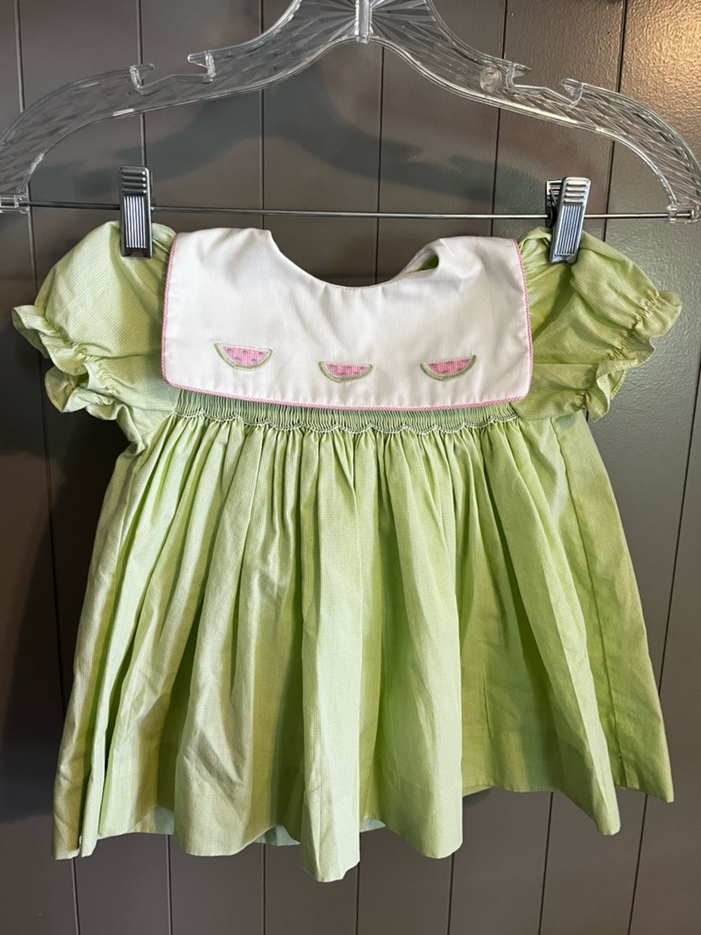 Nursery Rhyme Watermelon Smock Dress with matching bloomers set